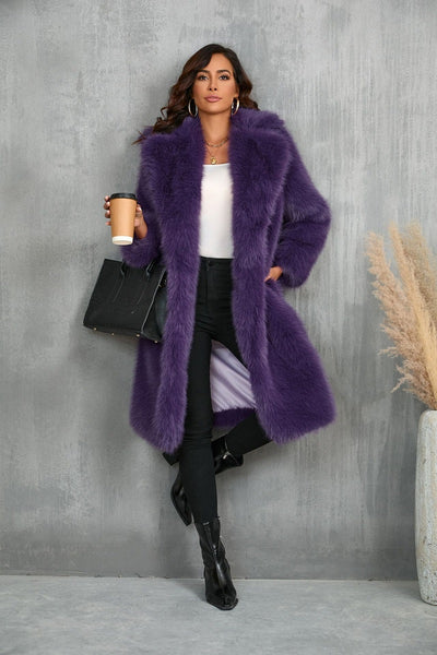 Faux Fur Long Coat