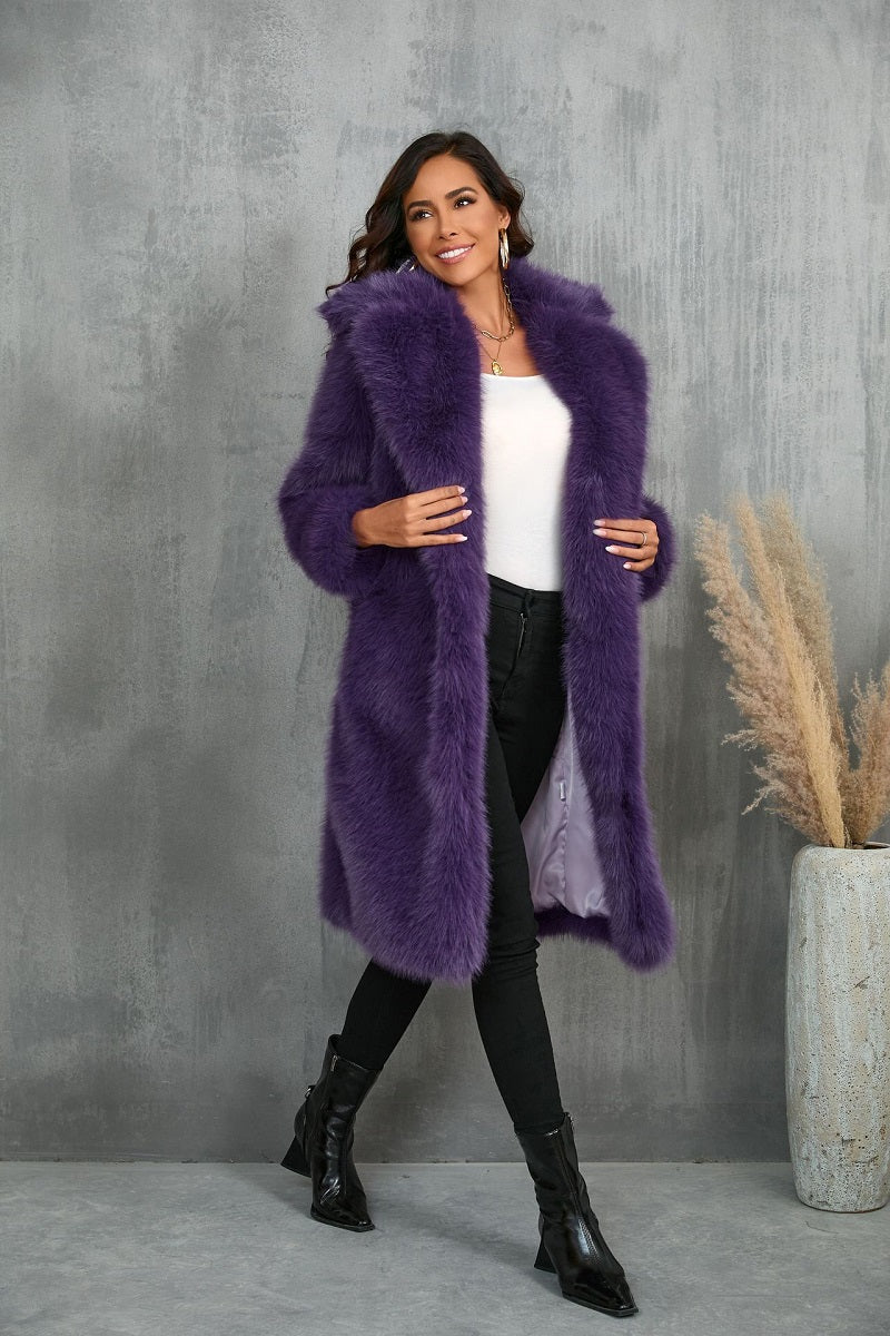 Faux Fur Long Coat