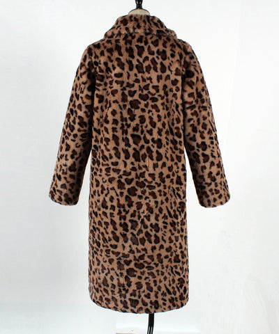 Swiss Cozy Leopard Long Coat