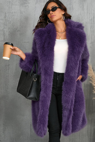 Faux Fur Long Coat