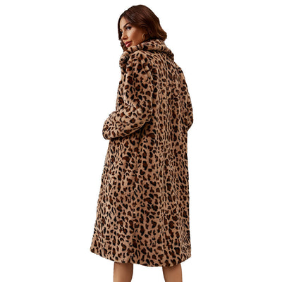 Swiss Cozy Leopard Long Coat